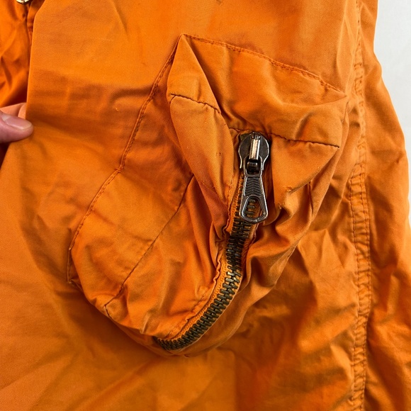 FreeCity - R.H. Vintage - Hummingbird - RARE Orange Cutoff Cargo Shorts - 50/32W - Picture 2 of 11